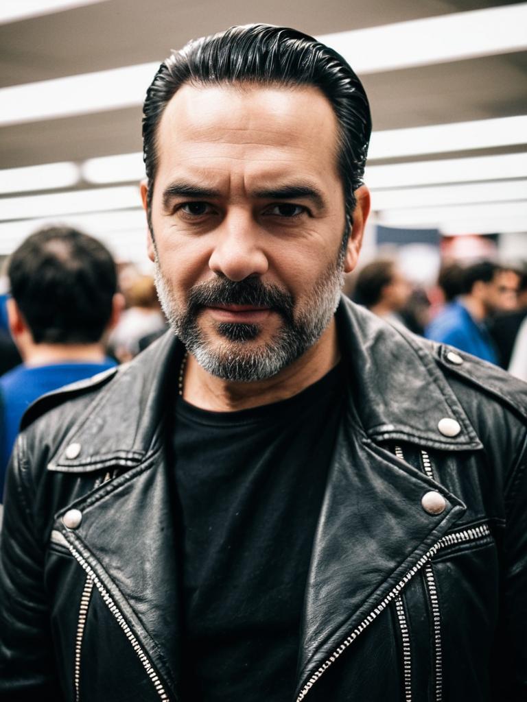 Man in Negan Costume at Comic Convention Natural Day Portrait