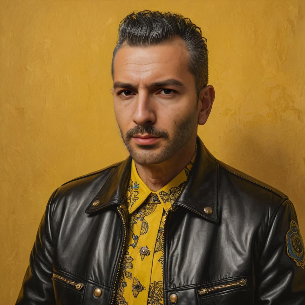 Confident Middle-Aged Mexican Man with Mohawk