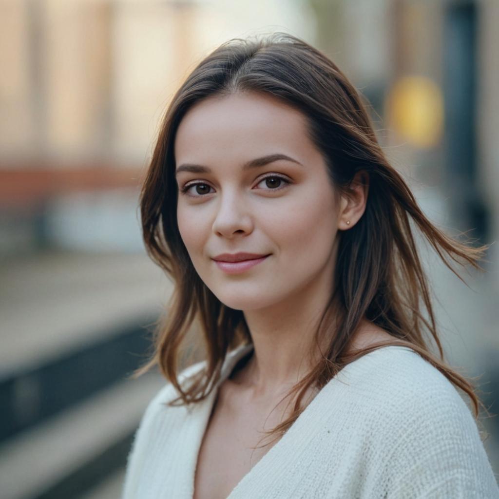 Portrait of a Smiling Young Woman in Soft Focus