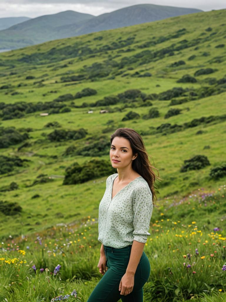 Woman in Ring of Kerry, Ireland