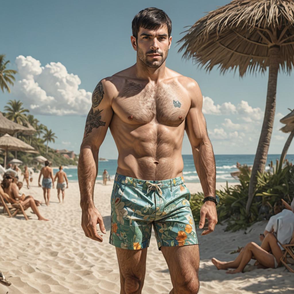 Zachary Quinto as Spock on a Beach