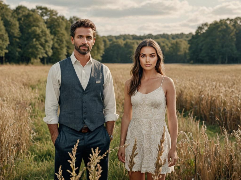 Elegant Couple in Nature