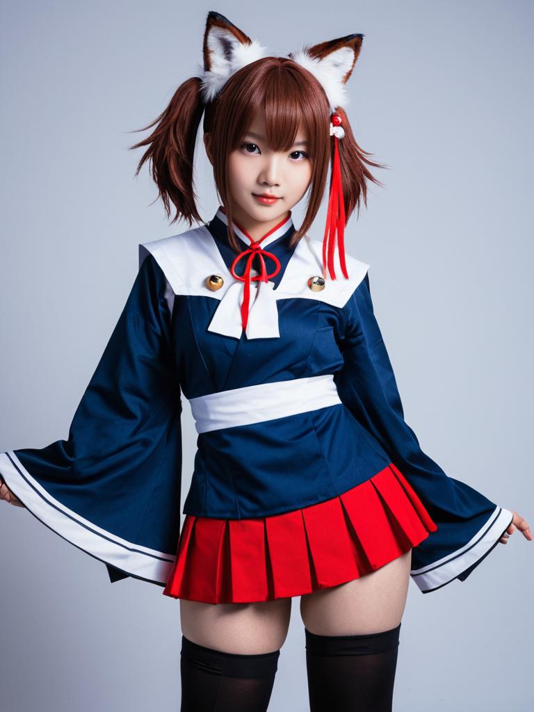 Akagi-chan Azur Lane Woman Cosplay in Anime Style Costume