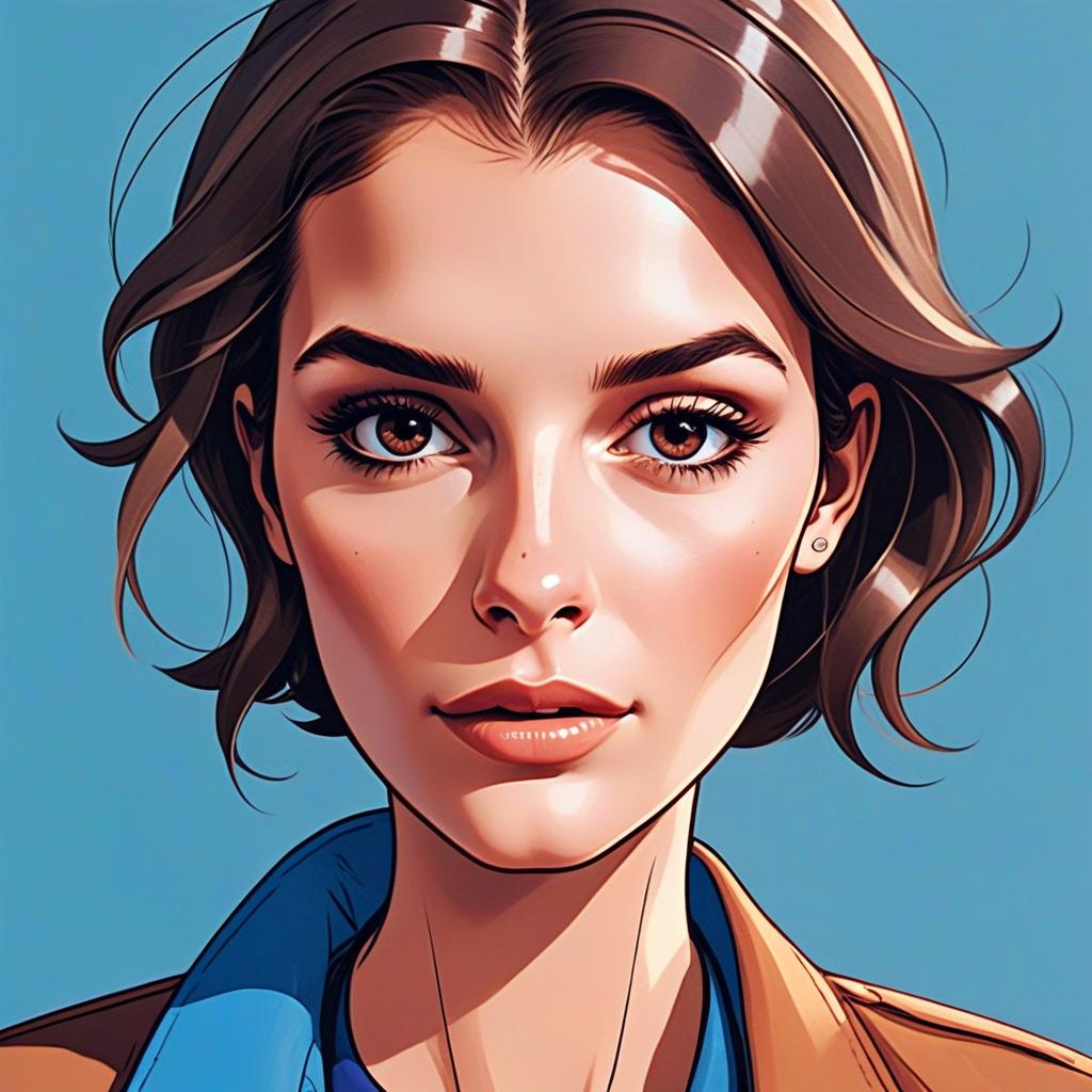 Young Woman with Brown Hair and Eyes Young Woman with Brown Hair and Eyes