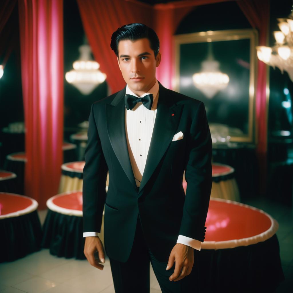 Man in Tuxedo at Elegant Casino