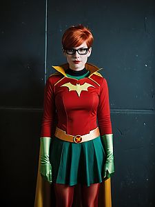 Woman Cosplay Wearing Realistic Carrie Kelley Costume