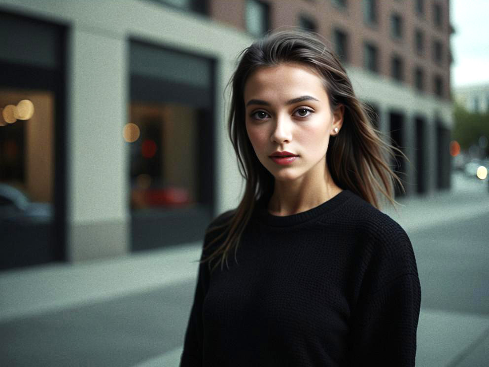 Young Woman in Urban Portrait