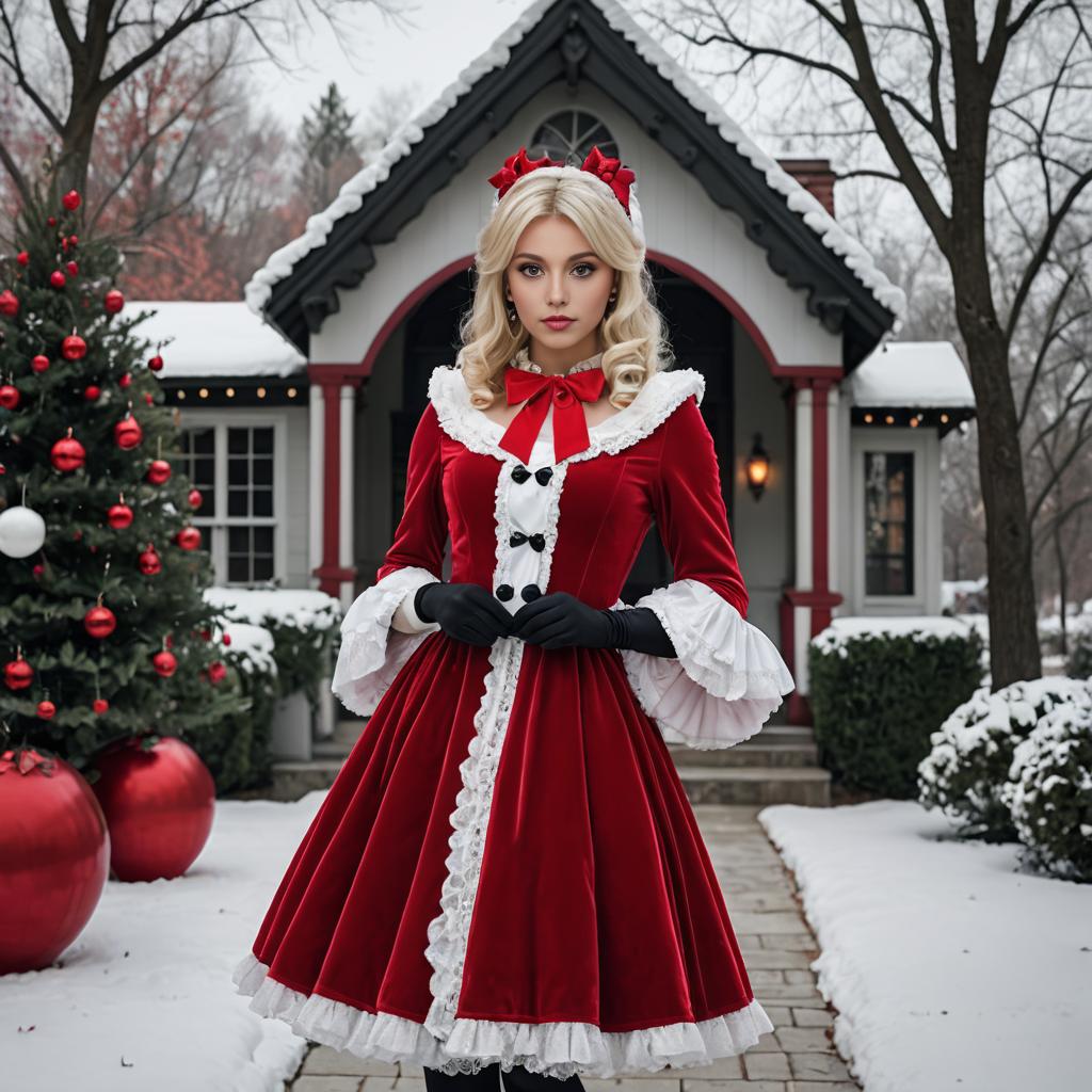 Cindy Lou in Festive Winter Scene