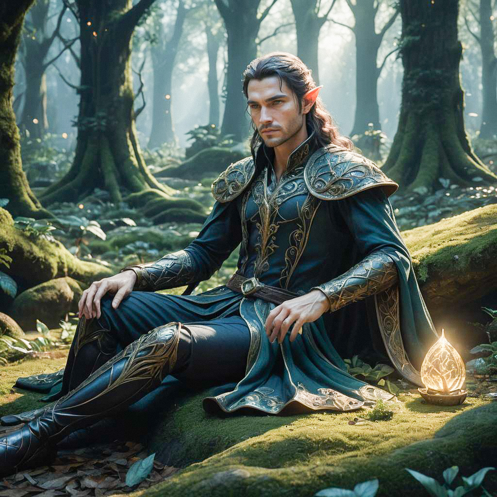 Mystical Man in Enchanted Forest Mystical Man in Enchanted Forest