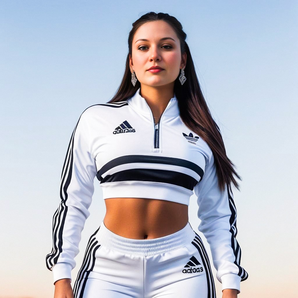 Confident Woman in Stylish Athletic Outfit Confident Woman in Stylish Athletic Outfit