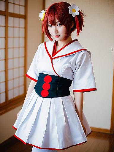 Murakami Tomoe Cosplay in Traditional Japanese Room