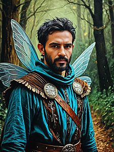 Elaborate Fairy in Mystical Forest