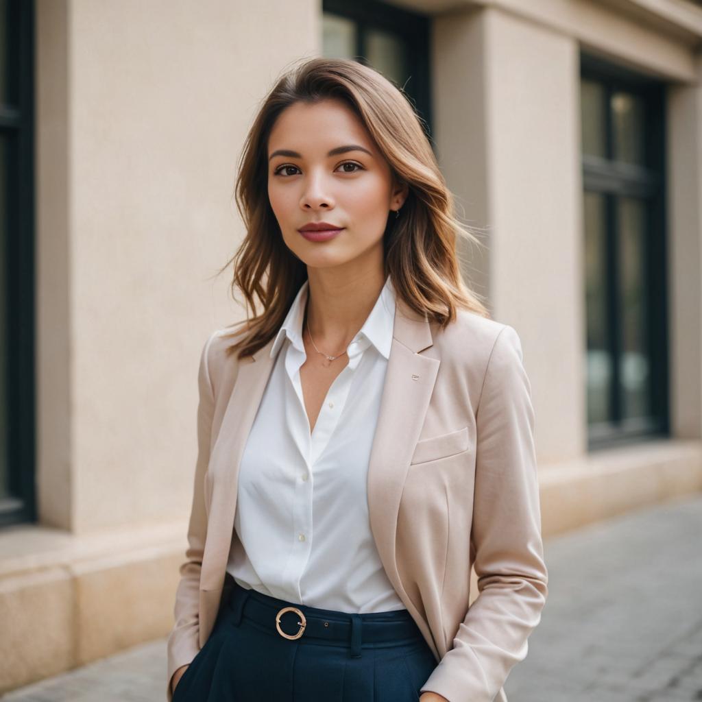 Elegant Business Woman in Urban Setting