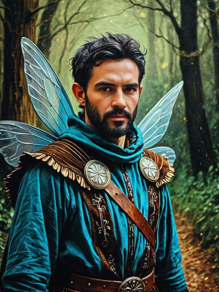 Elaborate Fairy in Mystical Forest