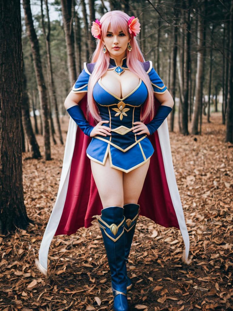 Realistic Gunnthrá Cosplay from Fire Emblem in Forest