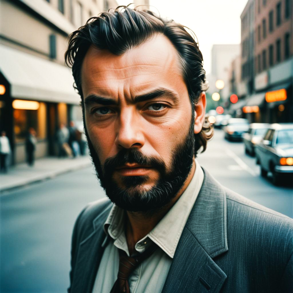 Confident Man in Stylish Suit on City Street