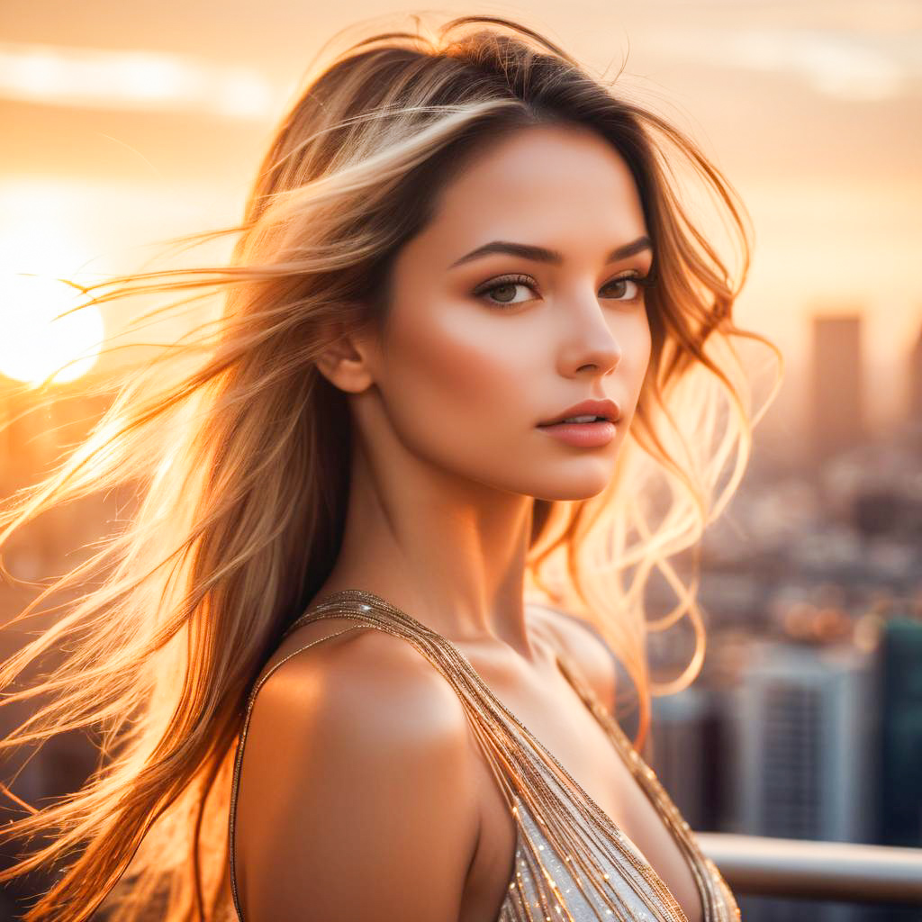 Stunning Woman at Sunset