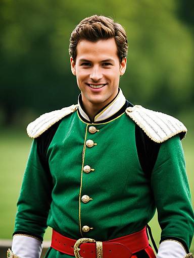 Prince Charming Costume Male Portrait in Classic Fairytale Style