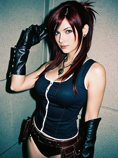 Sexy Revy Cosplay Woman Character Realistic Photo
