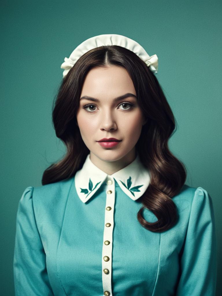 Realistic Portrait of Woman in Maria Ross Cosplay Costume