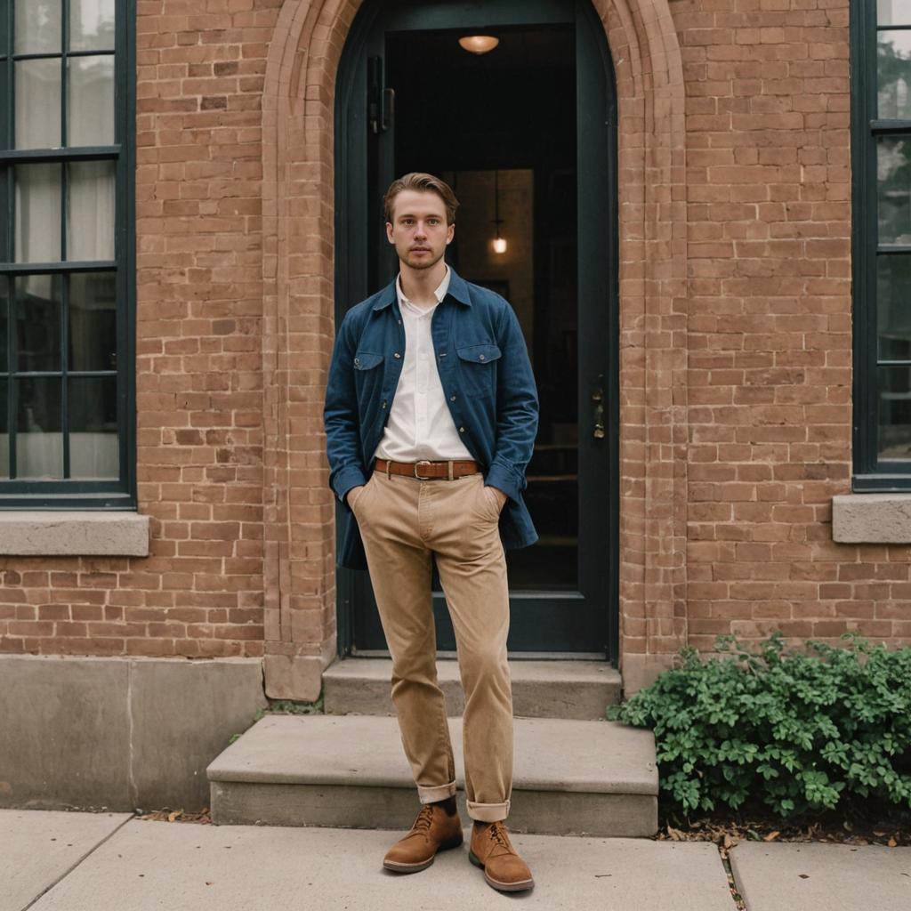 Stylish Man in Casual Artistic Attire