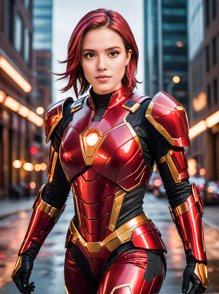 Woman in Crimson Dynamo Costume