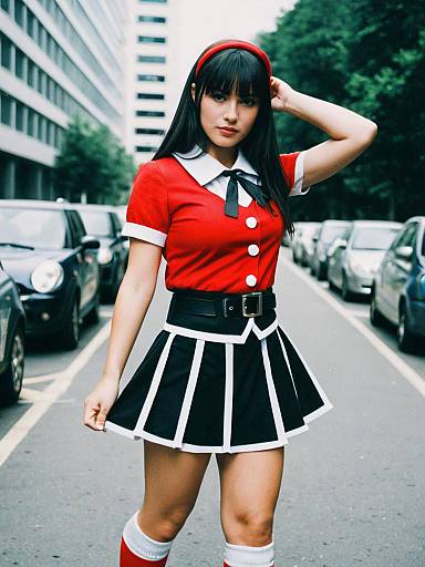 Woman in Mini Skirts Costume Cosplay Editorial Photography