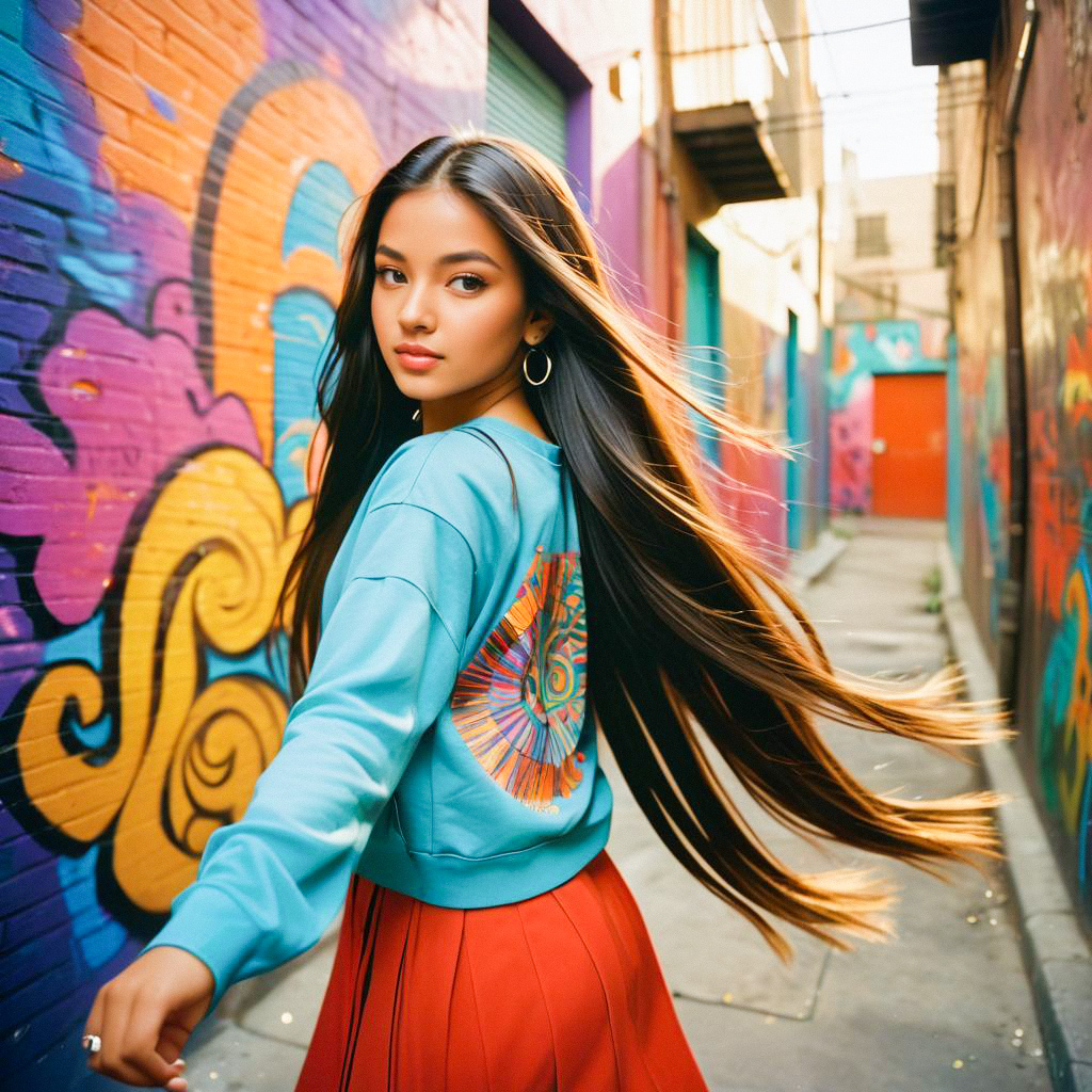 Urban Fashion Portrait in Alley