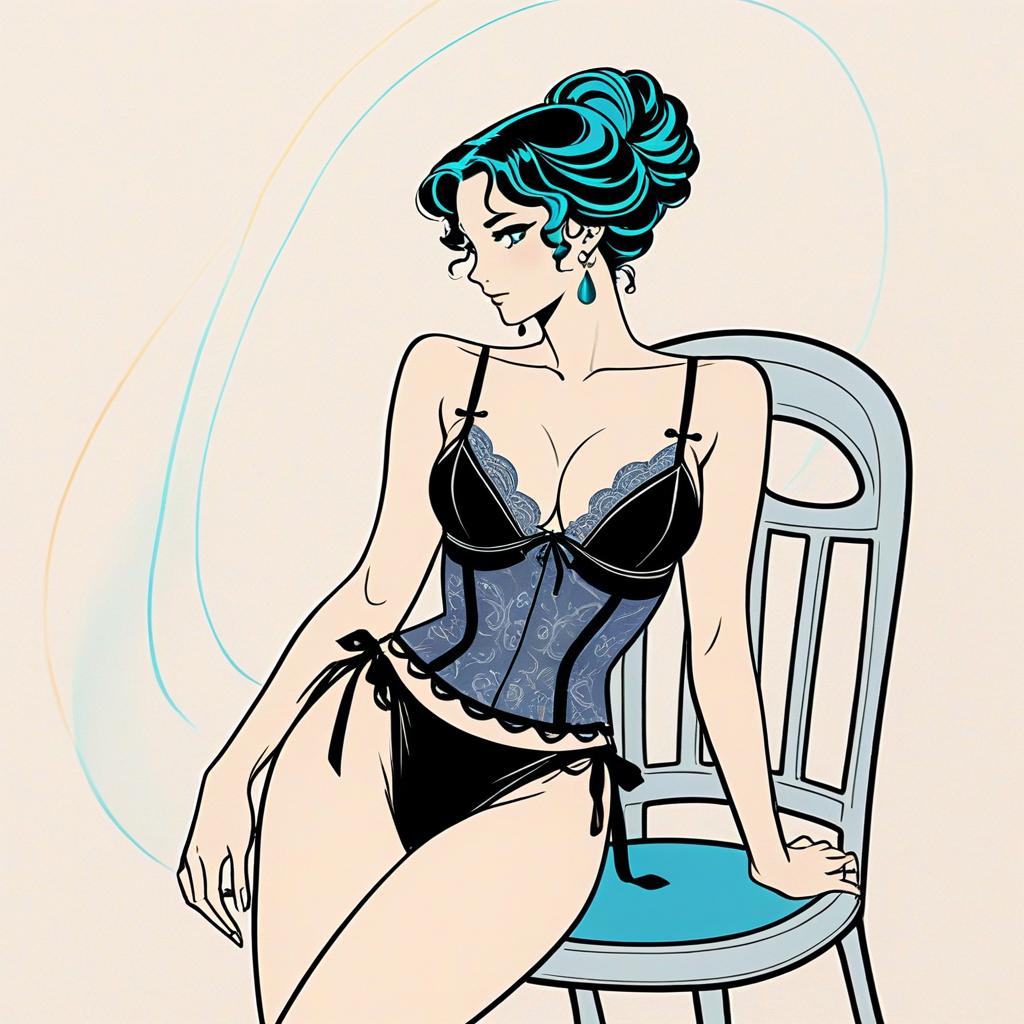 Elegant Woman in Sophisticated Lingerie