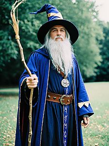 Man in Wizard Costume Professional Cosplay Editorial Photography