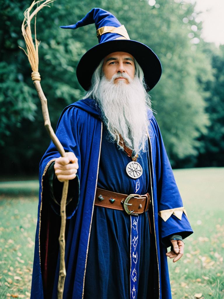 Man in Wizard Costume Professional Cosplay Editorial Photography
