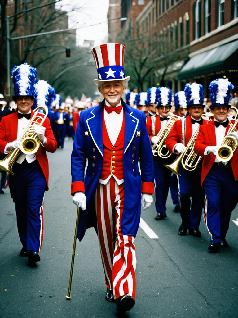 Patriotic Marching Band Parade