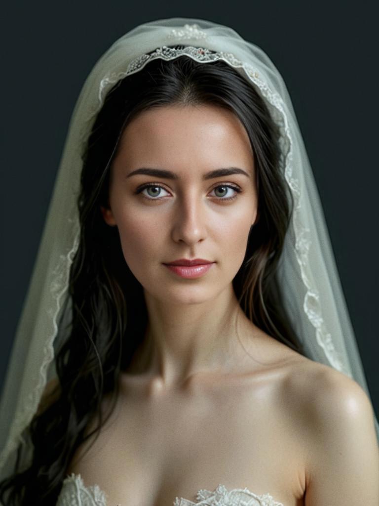 Bridal Portrait in Lace Veil